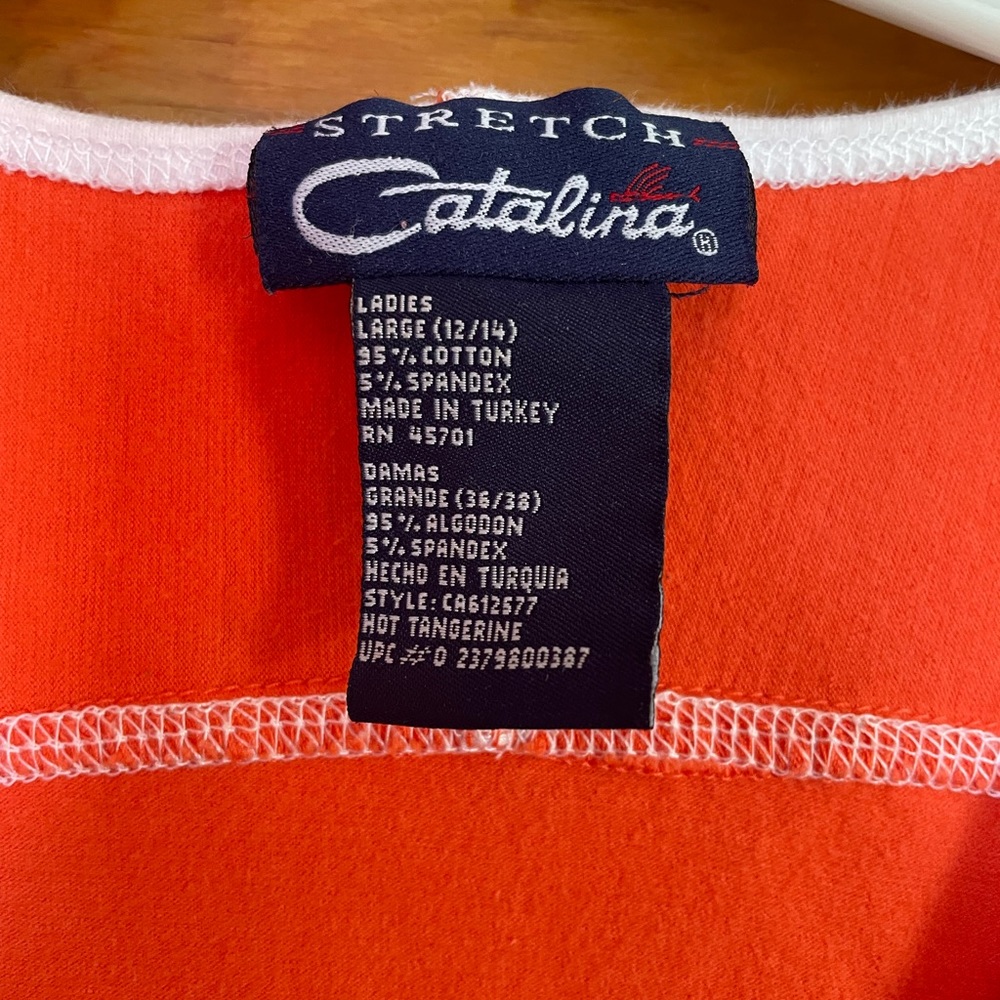 Catalina Stretch Orange Knit Top - Picture 3 of 3